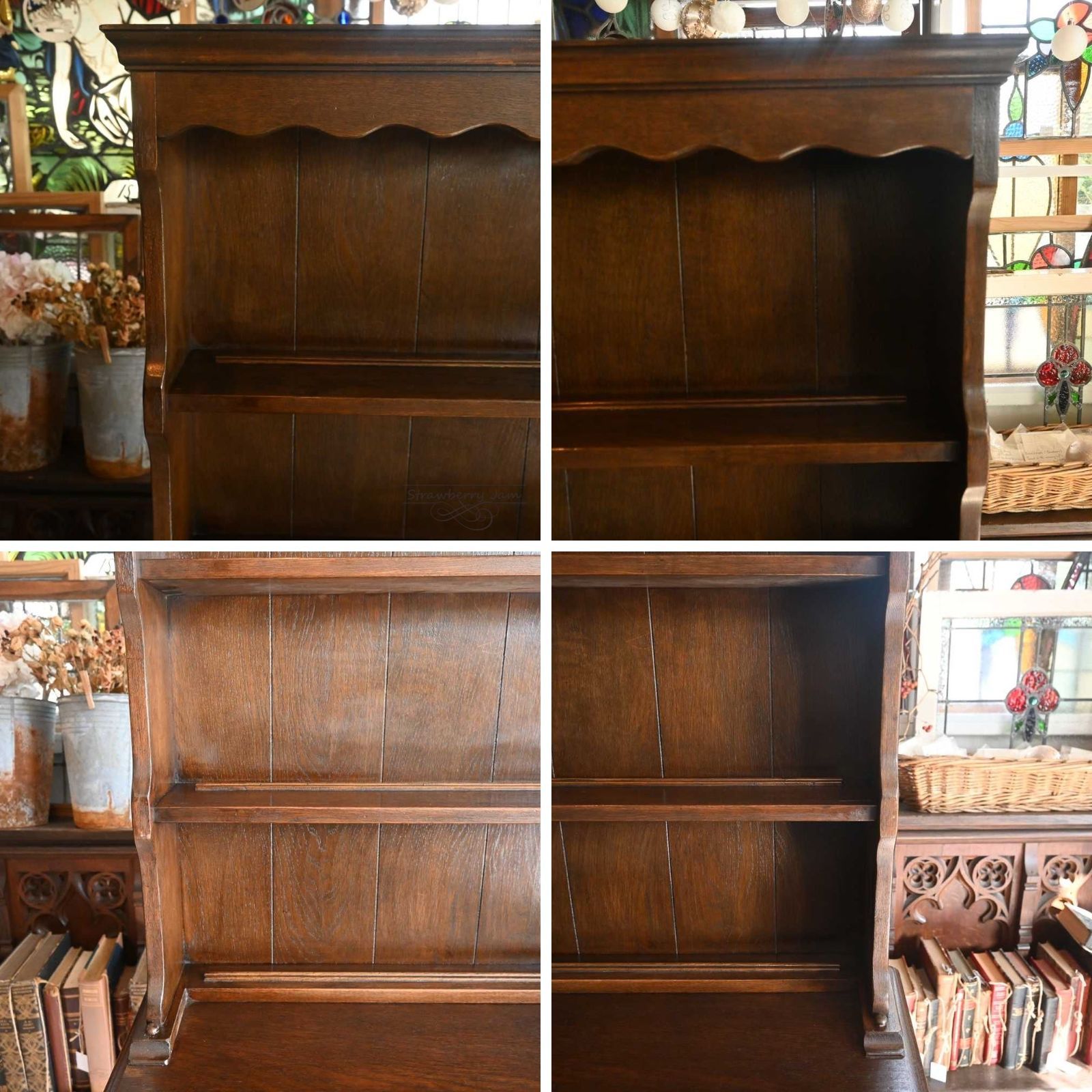 L3710-22 英国アンティーク ブックスタンド ショップ什器 サイド