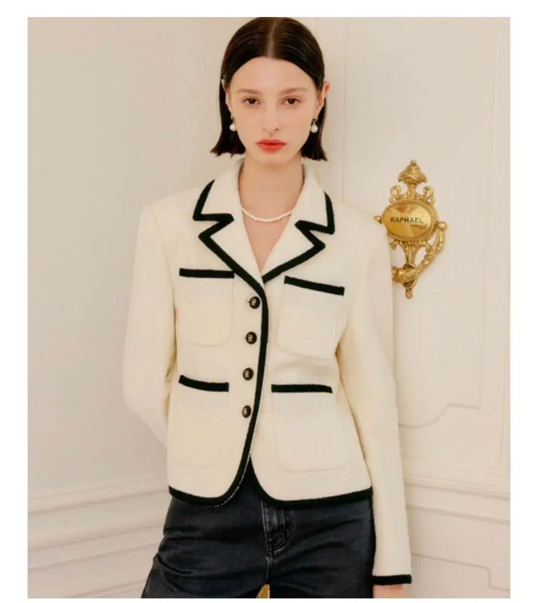 スジジャケット ルッケスト コンビ ツイードジャケット