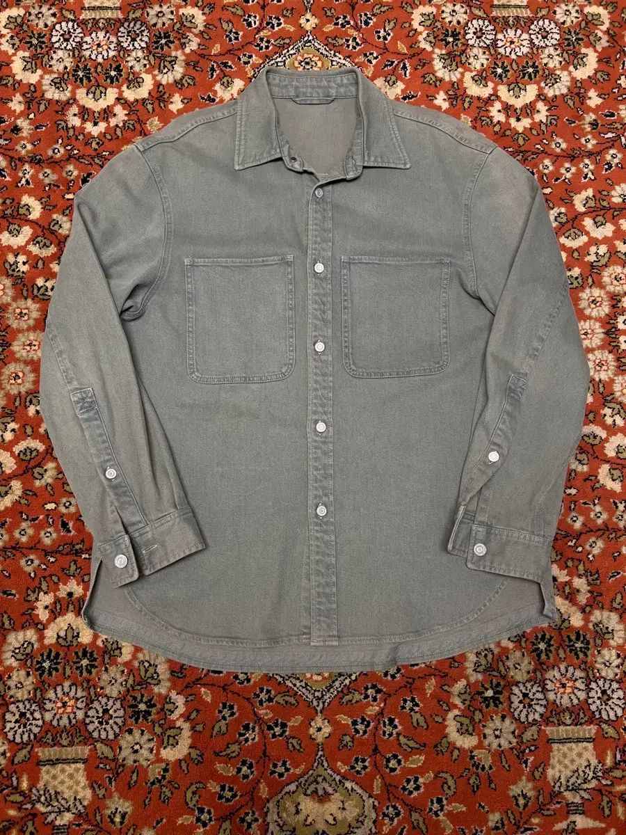 XL タイム グリーン デニム シャツジャケット