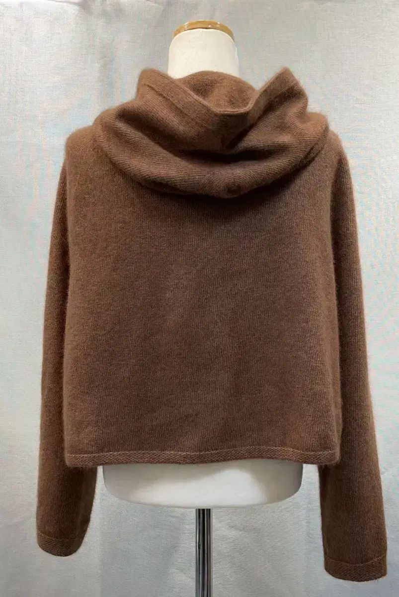 カシミア フードジップアップ