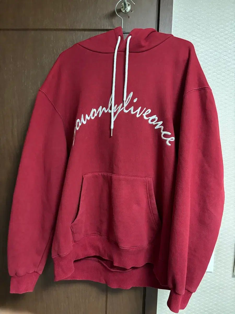 Atta27 起毛 フード バーガンディ M