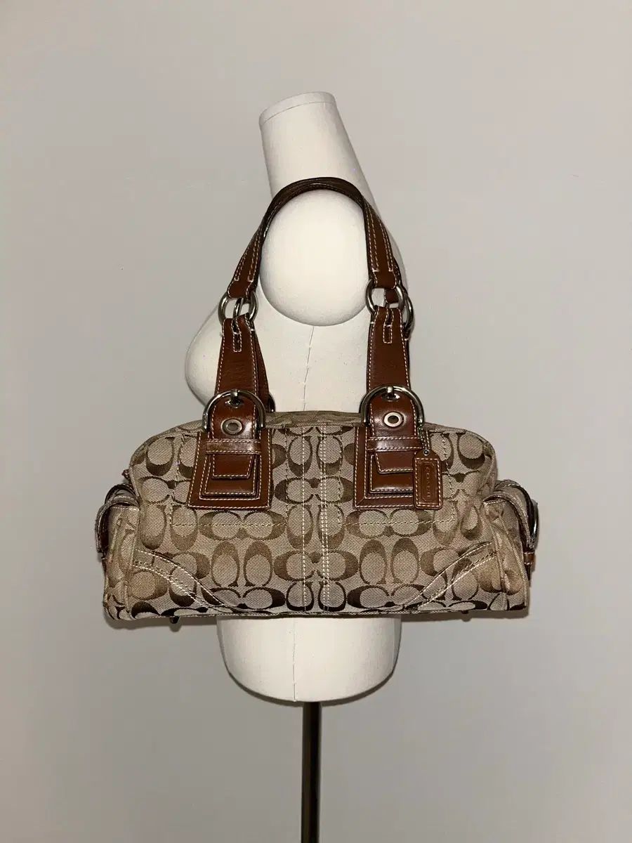 コーチ シグネチャー ブラウン ショルダーバッグ