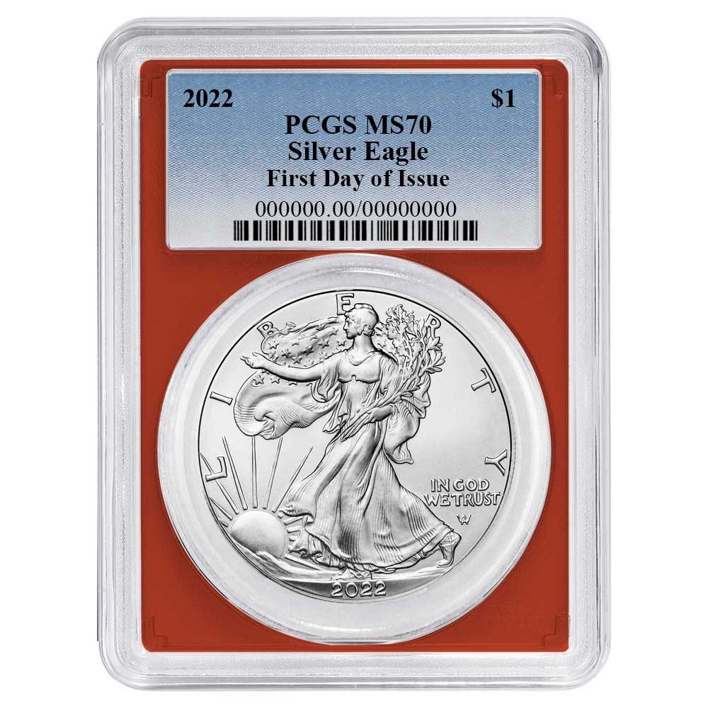 2022年 1ドル 1オンス アメリカンシルバーイーグル PCGS MS70 FDOI