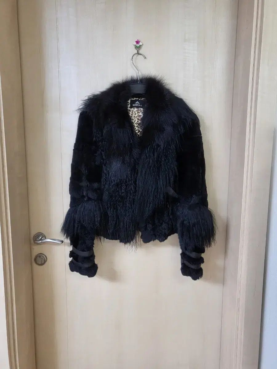 MINNHILL ブラック ファー ジャケット
