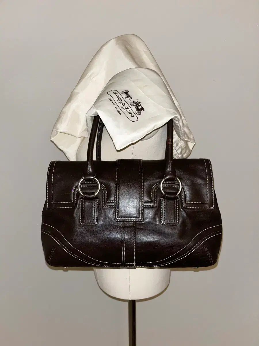 2000 y 2 k コーチ オールブラウン ショルダーバッグ
