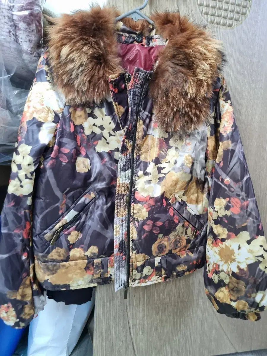 花柄ファー KALA ショート ダウン アウター