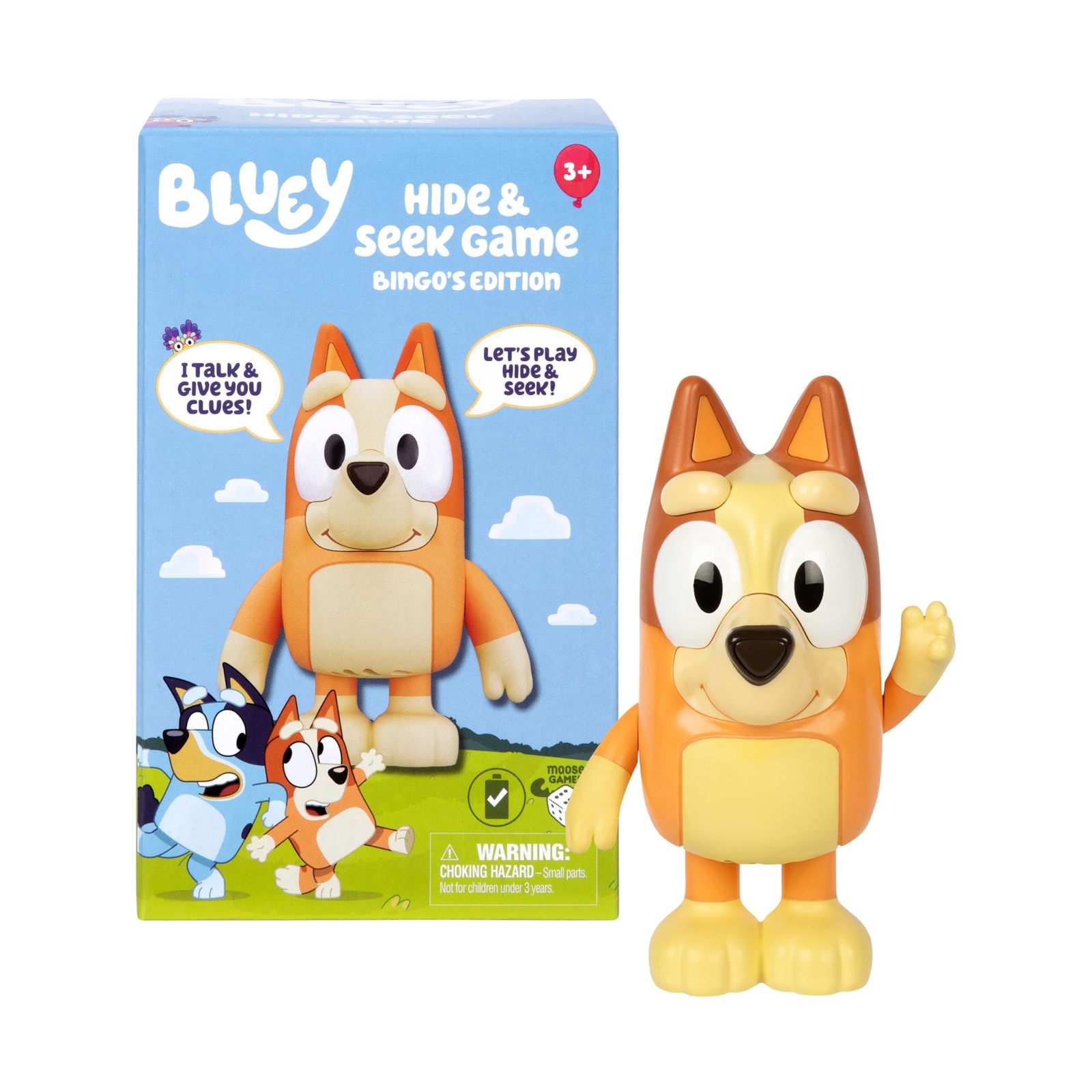  Bluey Hide u0026 Seek Game - ビンゴのフィギュアを隠し、鼻を押してタイマーを起動します。ビンゴトークと笑い声で子供たちが彼女を見つけるのに役立ちます。見つかったら、子供たちはブルー その他