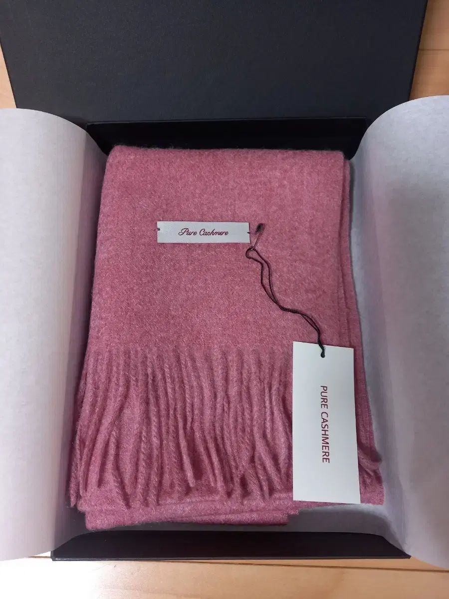 モンゴル産 ピュア カシミア ピンク色 マフラー