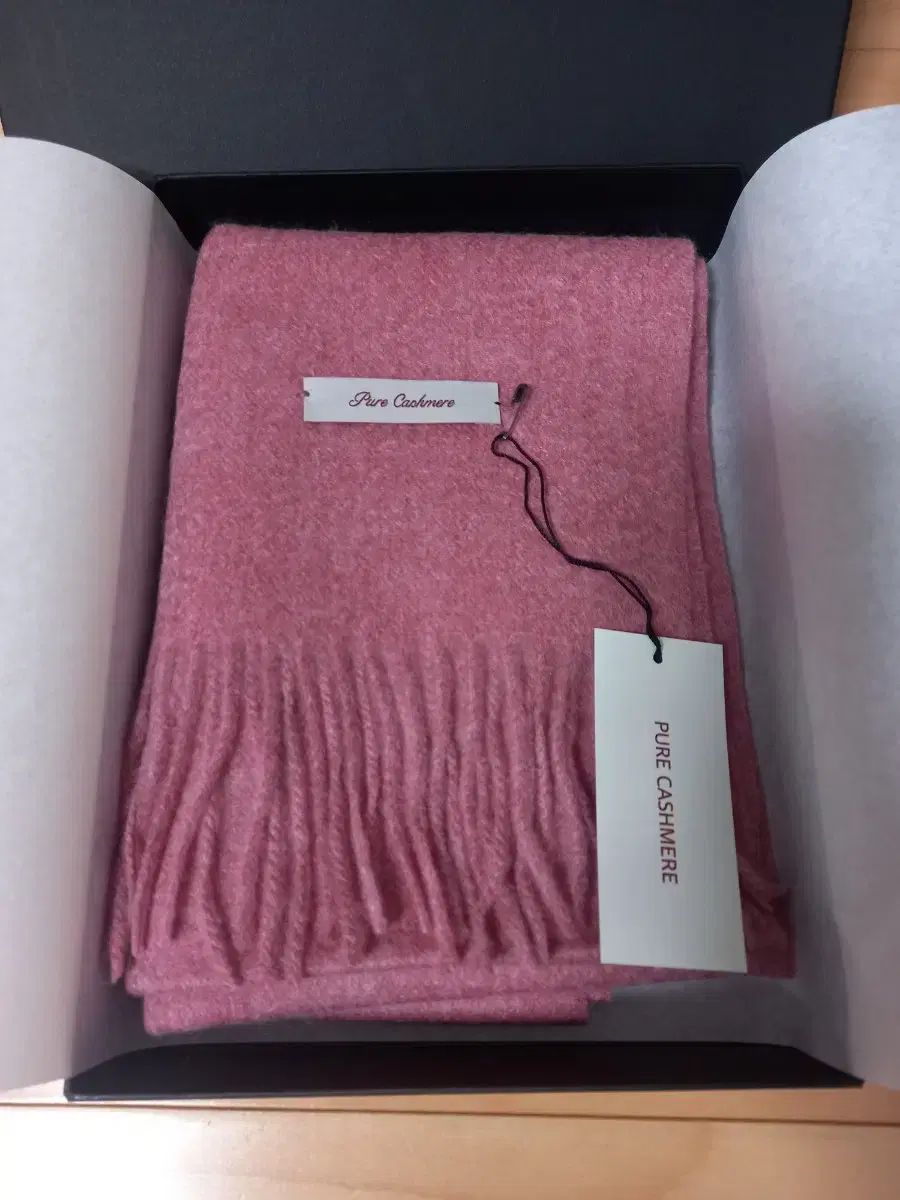 モンゴル産 ピュア カシミア ピンク色 マフラー
