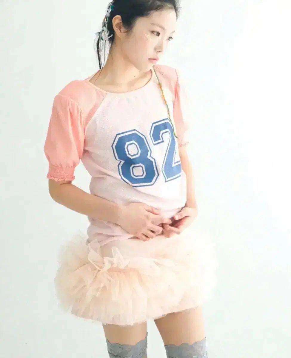 shop faerie チュール スカート コーラル jersey tulle skirt