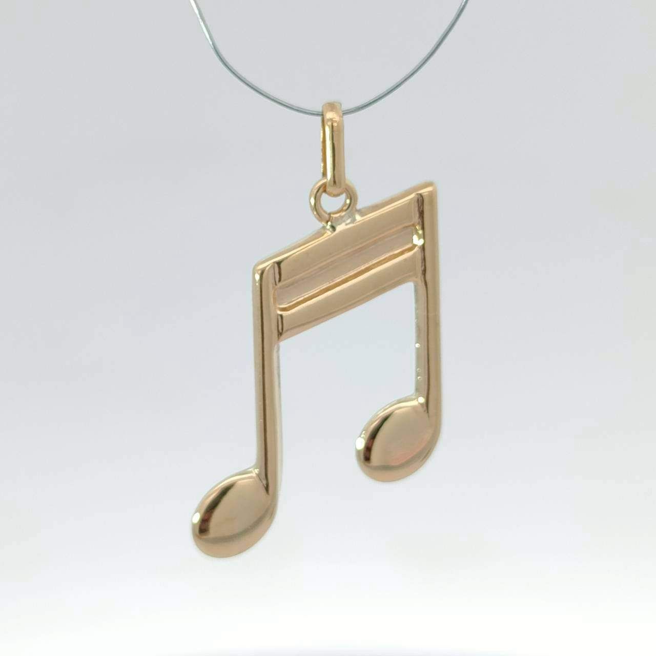 18金 K18 音符 デザイン ネックレストップ 男女兼用 0.88g E012 - メルカリ