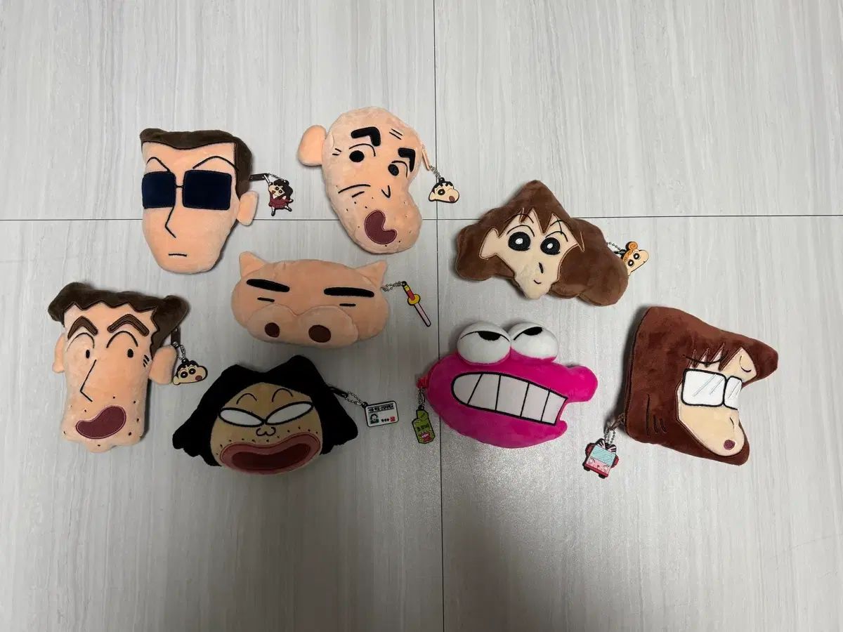 版 クレヨンしんちゃん 脇役シリーズ 顔 ミニポーチ キーホルダー