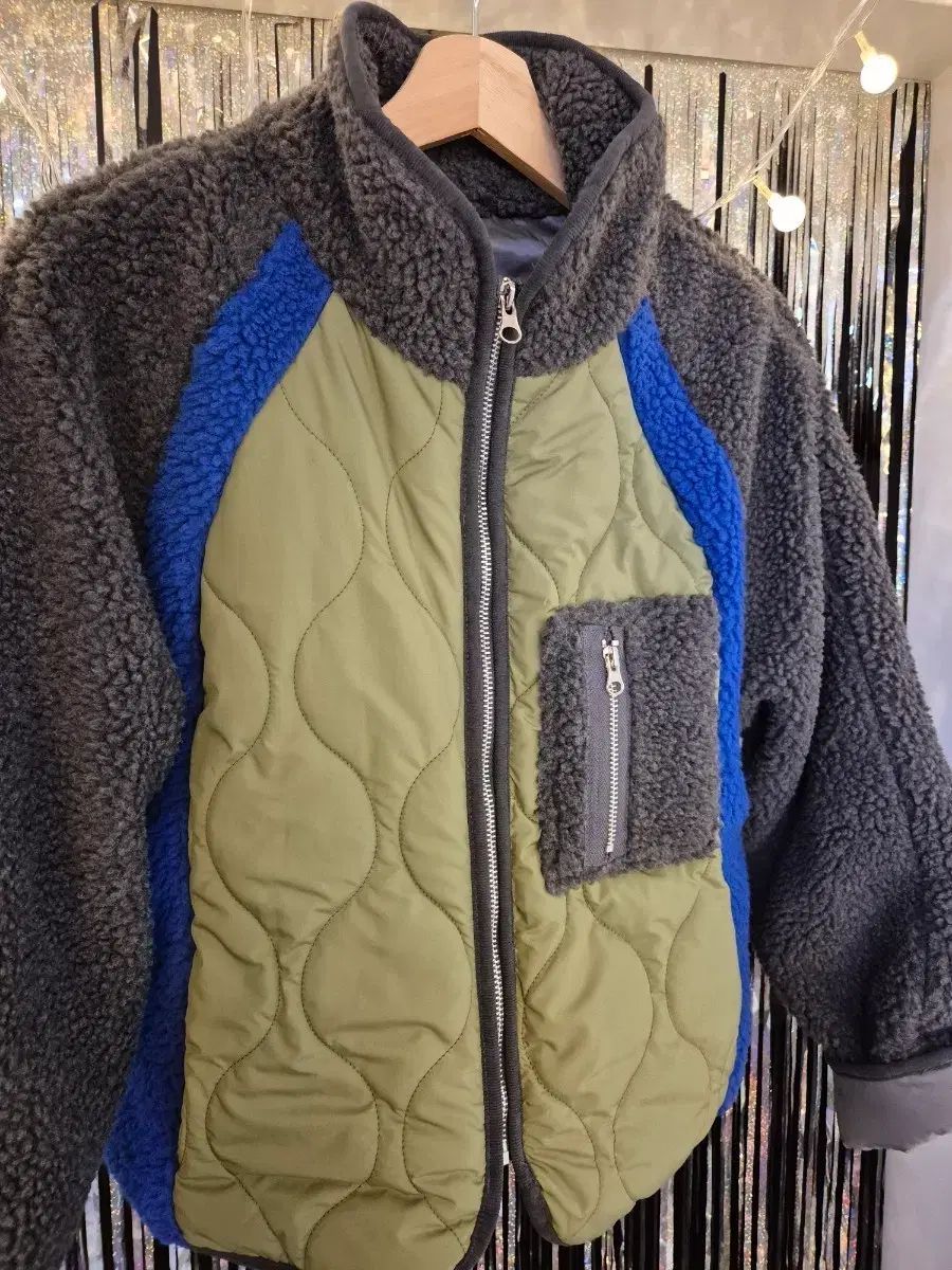 フリース キルティング アウター グレー