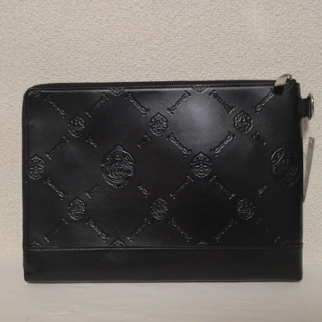 ベルルッティ シグネチャー ニノGM レザー クラッチバッグ ブラック