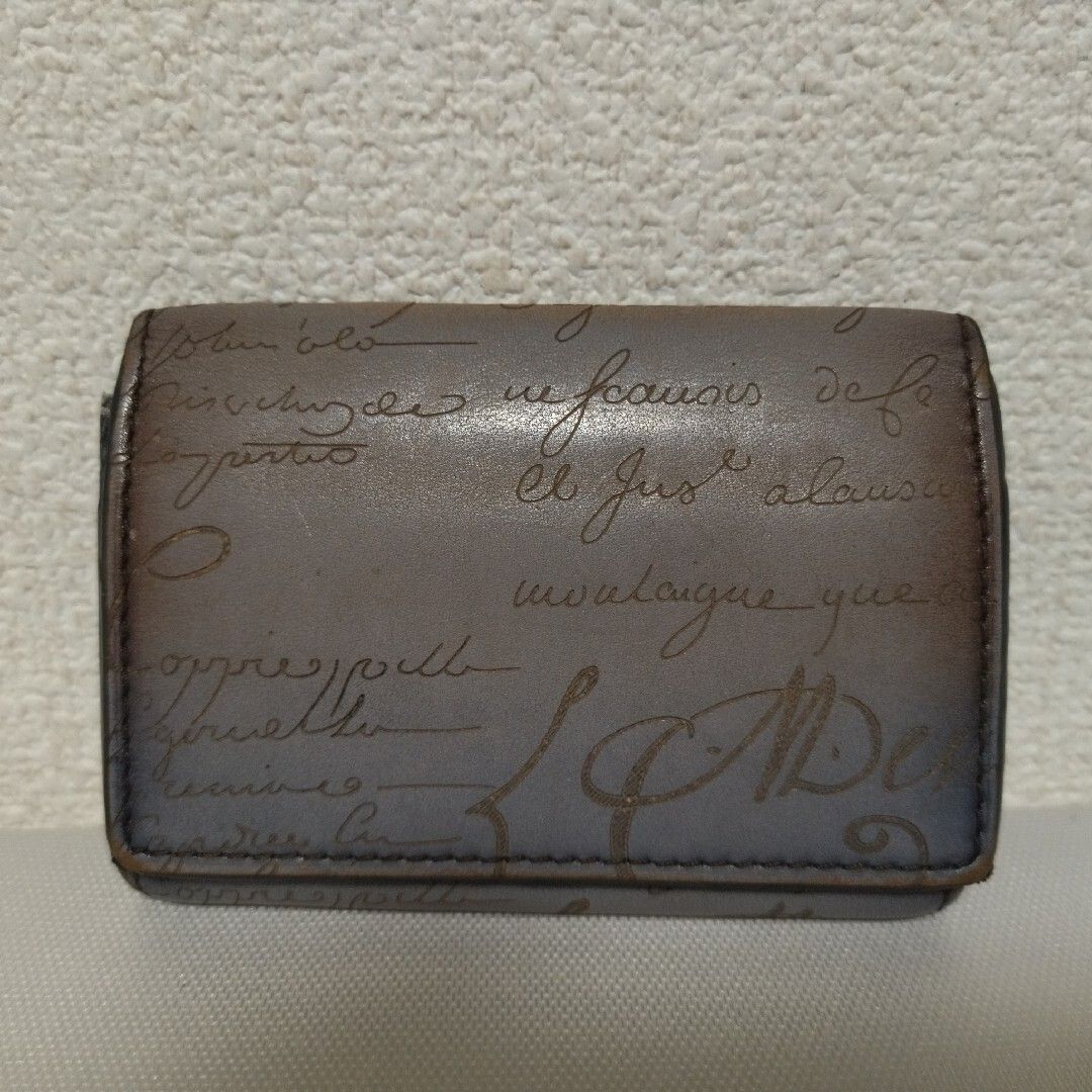 美品】ベルルッティ 名刺入れ カードケース カリグラフィー グレー
