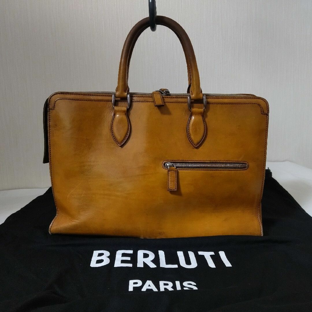 ベルルッティ アンジュール ミニ レザー ブラウン ビジネスバッグ