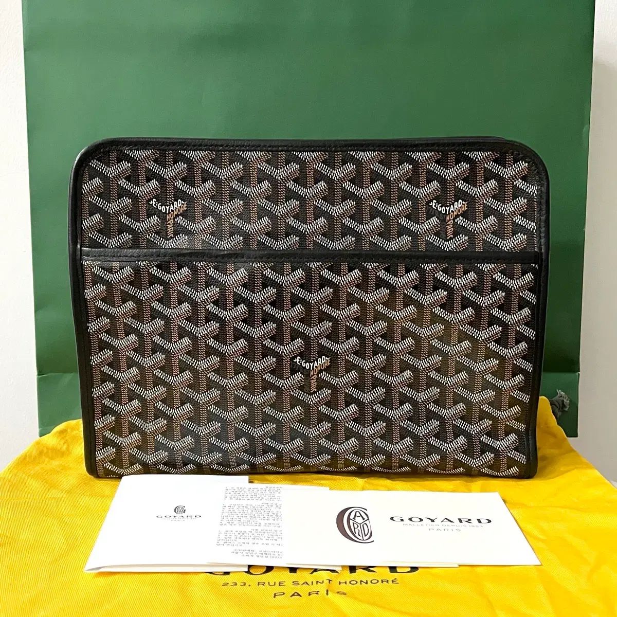 S級 ゴヤール ジュールGM ブラック クラッチバッグ ポーチ