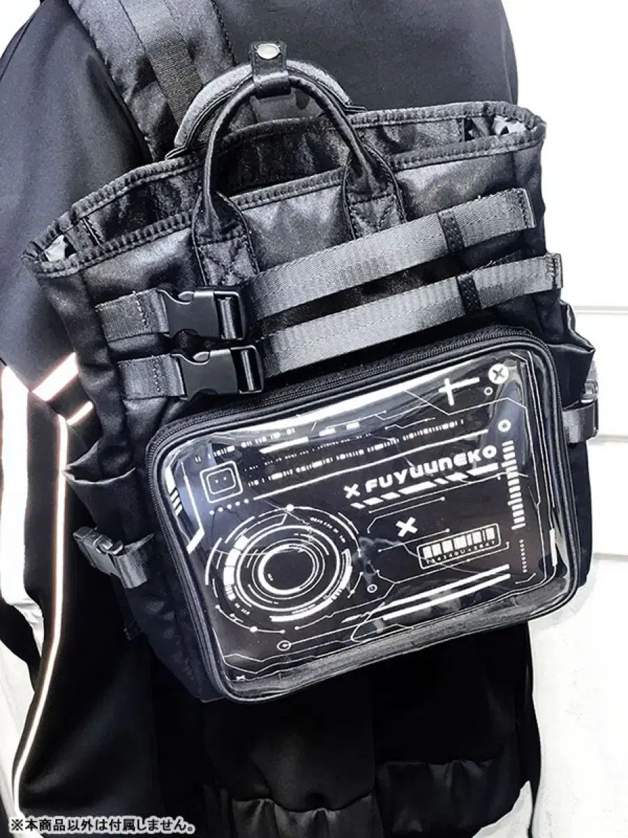 推し活 KINO テックウェア スタイル ブラック 痛バッグ