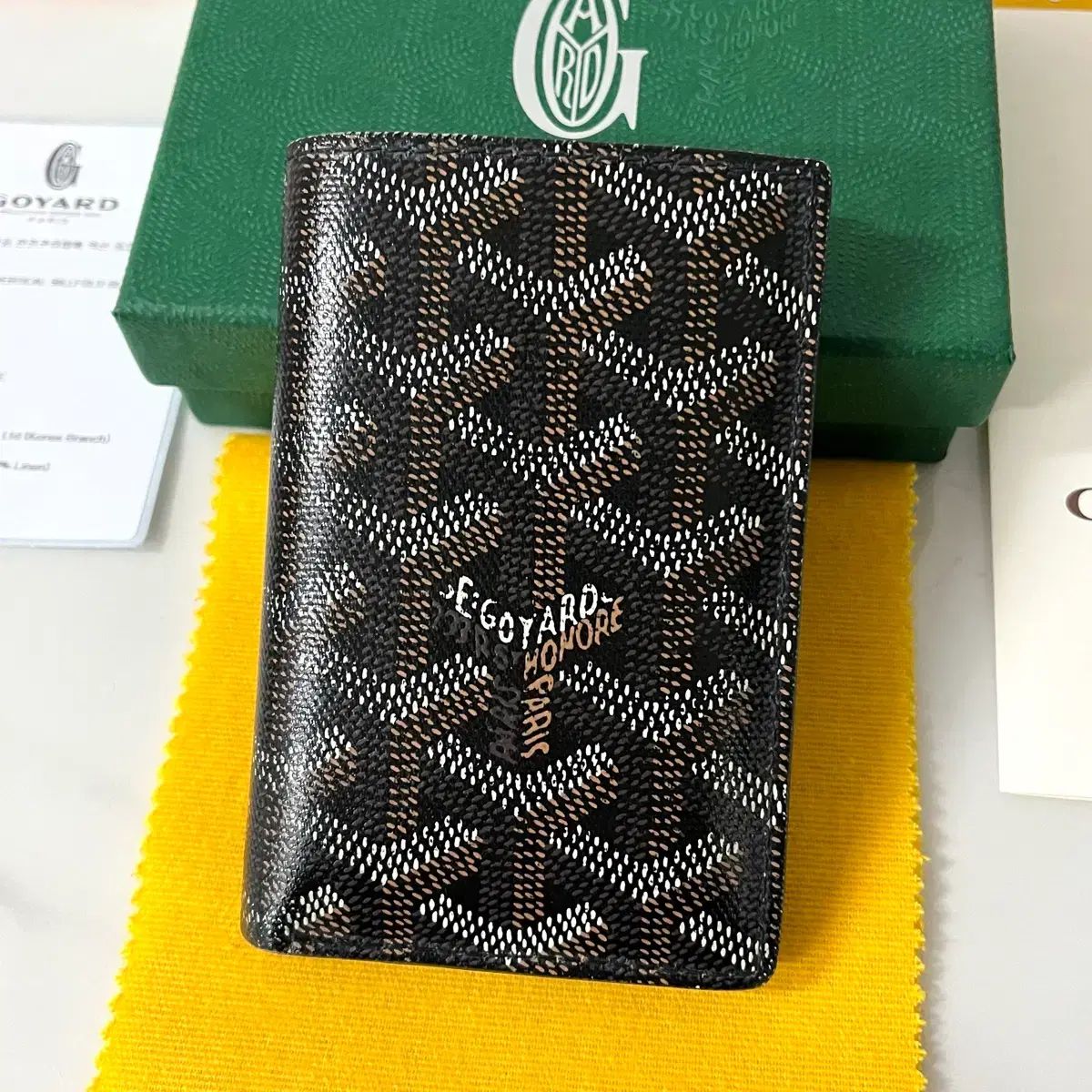 A級 Masion Goyard サンピエール ブラック カードウォレット 二つ折り財布