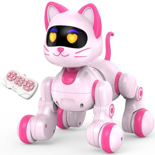 新品】ロボット猫 おもちゃ 女の子用 ピンク ダンス&タッチ反応機能