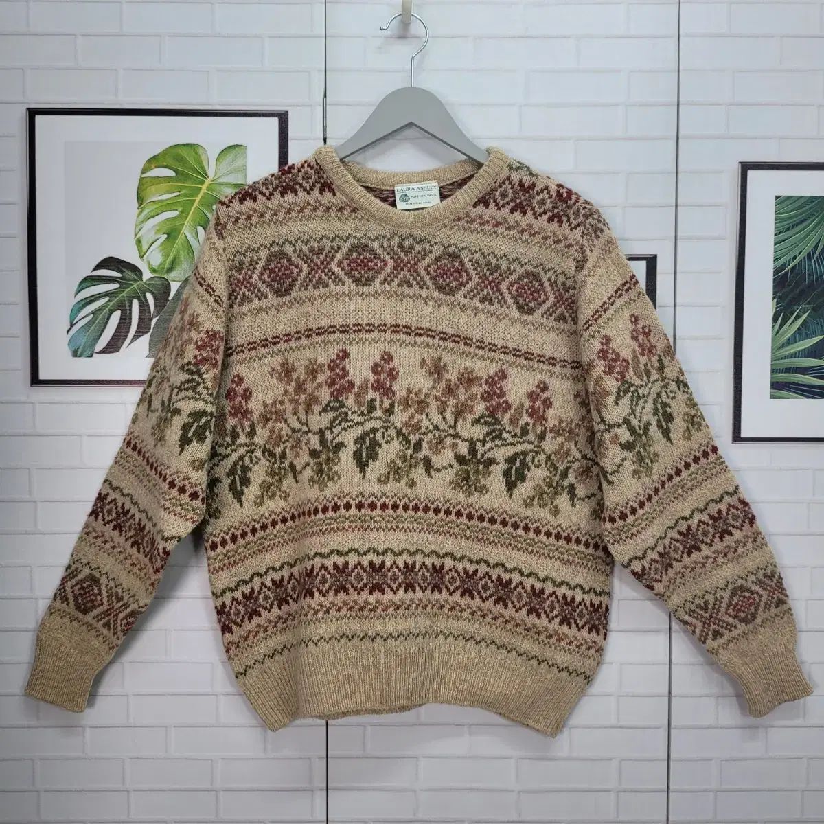 旧ローラアシュレイUK製ウール100％毛布 クランボーンチェック 新品 旧