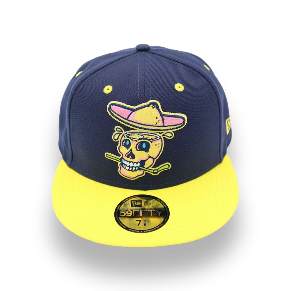 日本未発売 ニューエラ マイナーリーグ リンチバーグ ヒルキャッツ キャップ ERA MiLB 59 FIFTY COPA DE LA DIVERSION NAVY LIGHT YELLOW