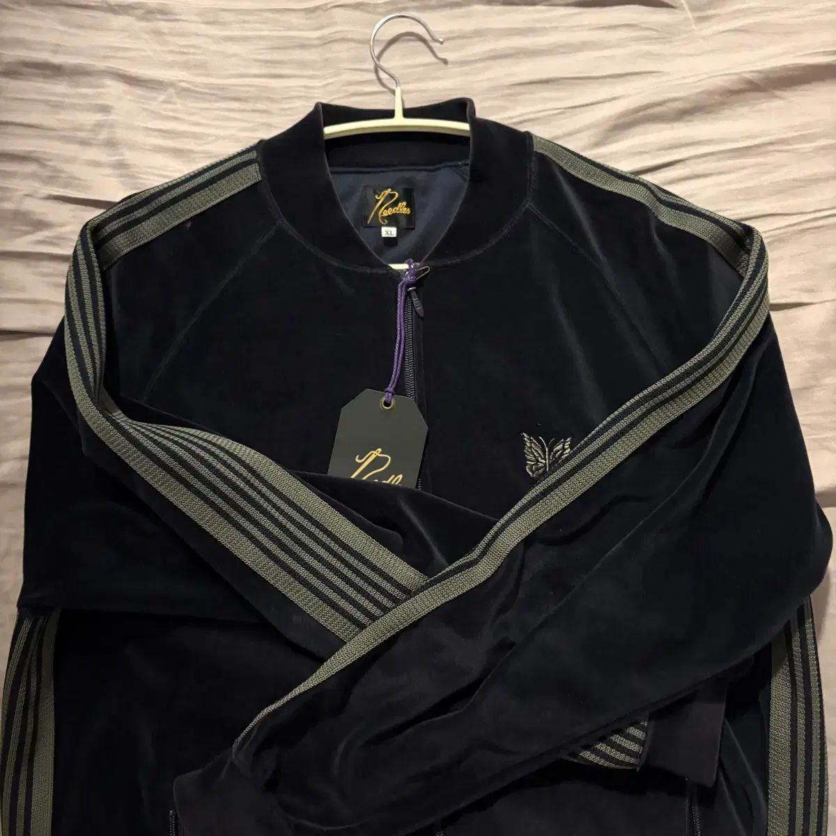 NEEDLES ニードルズ ベロア トラックジャケット ネイビー XL - メルカリ