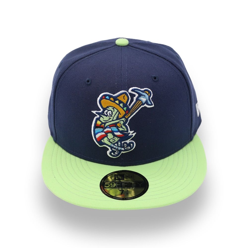日本未発売 ニューエラ マイナーリーグ ウィルミントン ブルーロックス キャップ ERA MiLB BLUE ROCKS 59 FIFTY COPA DE LA DIVERSION NAVY LIGHT GREEN