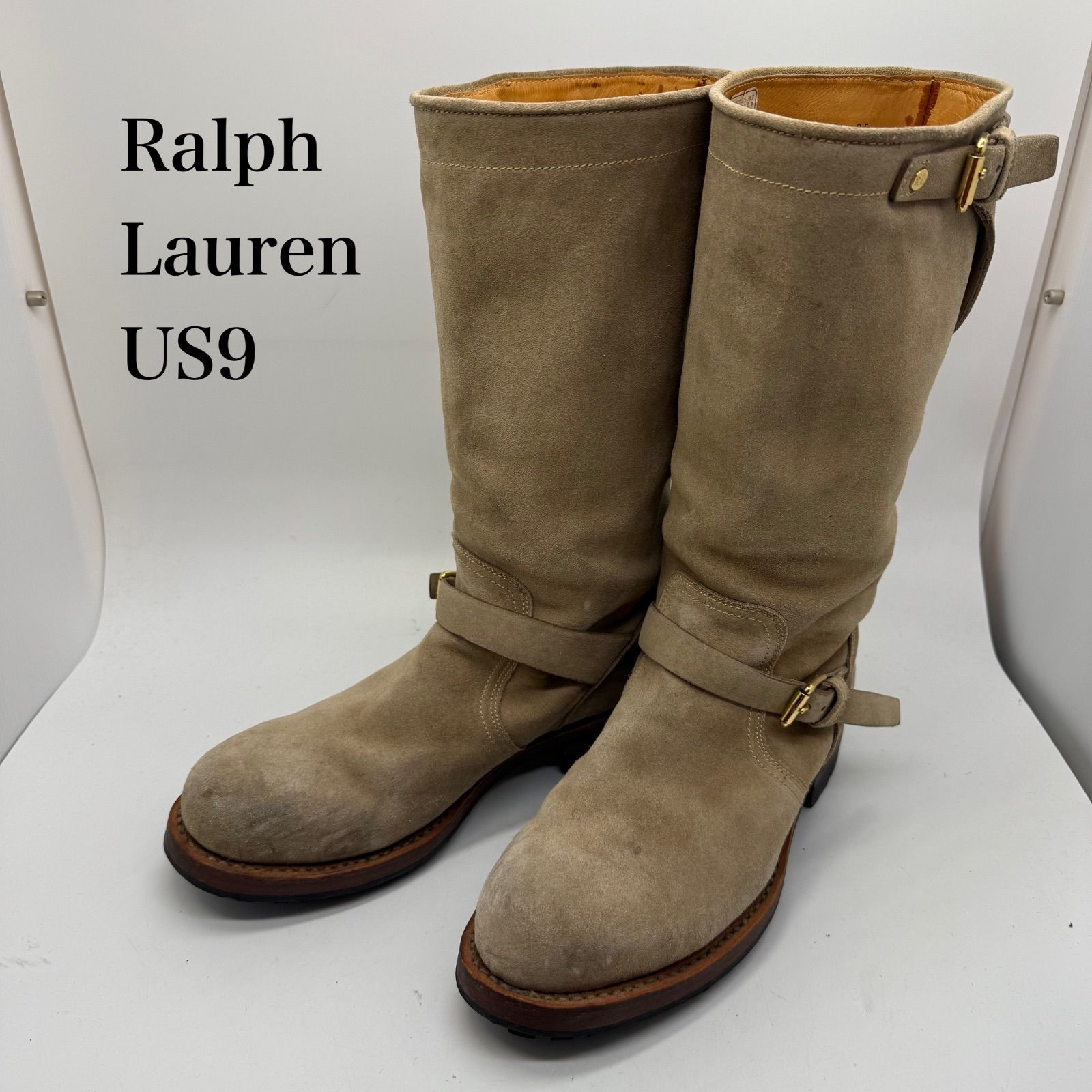 Ralph Lauren Rare suede Engineer Boots US 9 ラルフローレン メンズ スウェード エンジニアブーツ ビブラム
