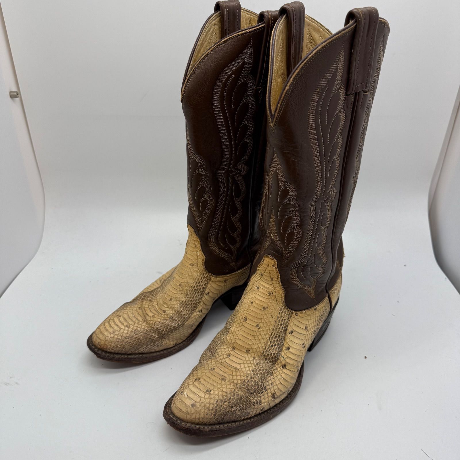 Tony Lama USA Python Leather Western boots US 7 8428 トニーラマ パイソン スネーク ウエスタンブーツ アメリカ製 ヴィンテージ