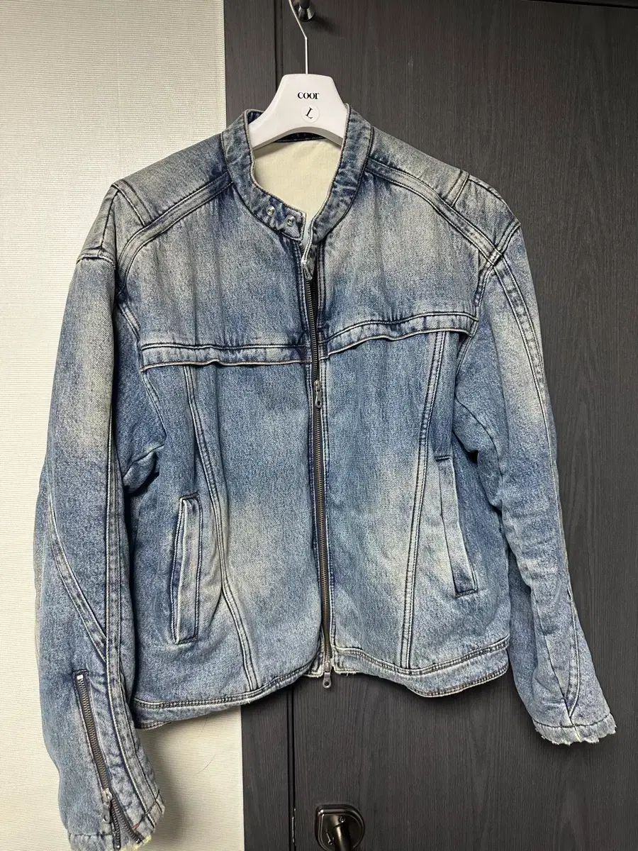 coor パデッド バイカー デニム アウター L