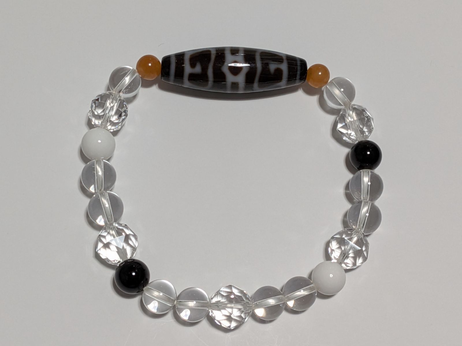  パワーストーン 天然石 ブレスレット 天珠 №61蓮師法帽 18 cm No 431 ブレスレット バングル アクセサリー