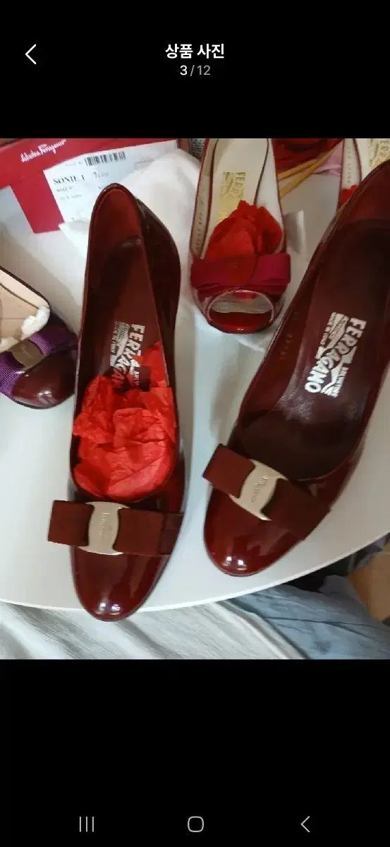 フェラガモ ヒール パンプス リボン