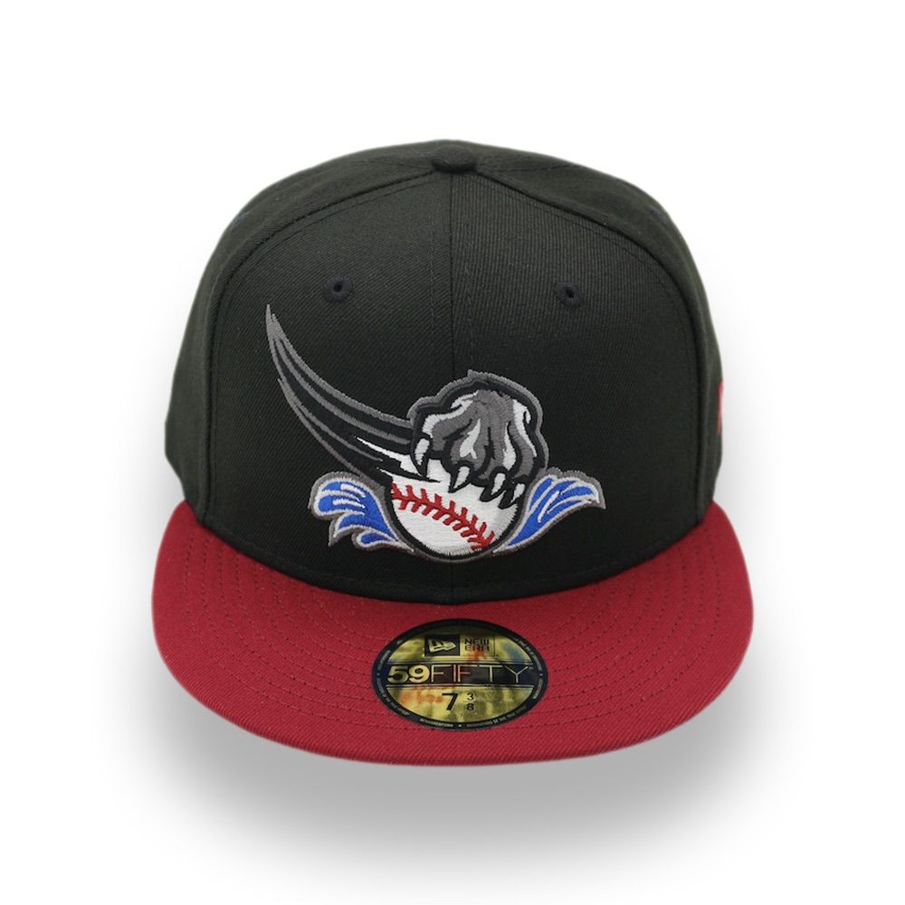日本未発売 ニューエラ マイナーリーグ サクラメント リバーキャッツ キャップ ERA MiLB RIVER CATS 59 FIFTY COLLECTION BLACK BURGUNDY