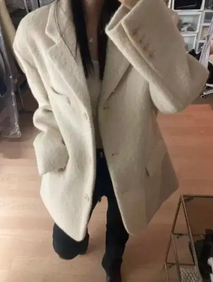 ロンドンフラット モヘア ハーフコート ジャケット