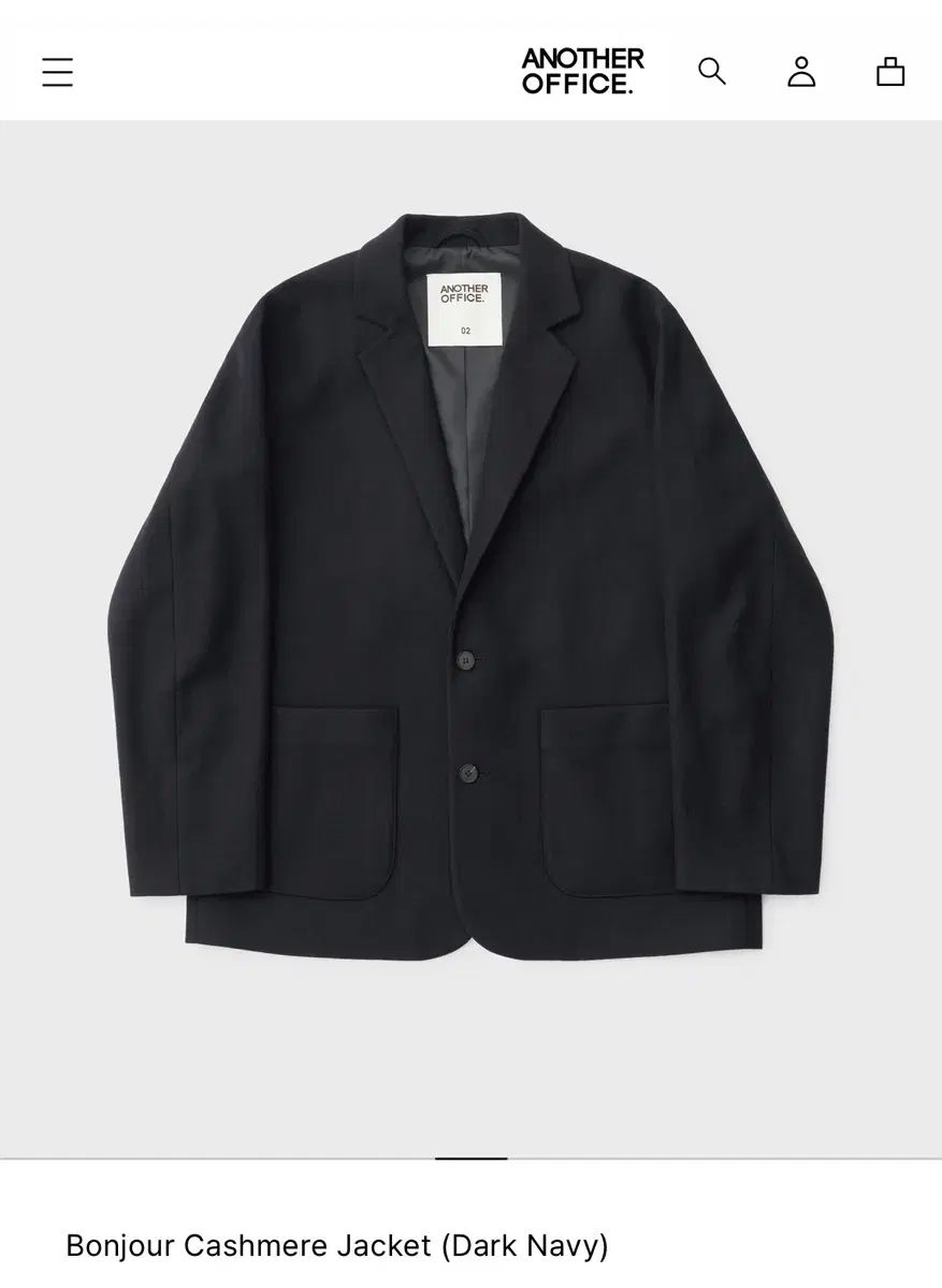 ANOTHER OFFICE アナザーオフィス ボンジュール カシミア ジャケット ブレザー ダークネイビー サイズ 2