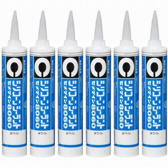 セメダイン - シリコーンシーラント セメダイン8060 ホワイト(330ml) - SR-047 6個セット