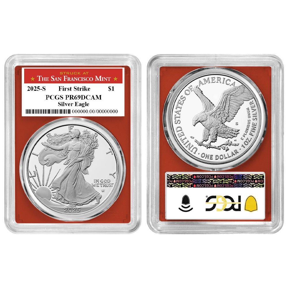 3点セット 2025 S 1 1オンス プルーフ アメリカン シルバー イーグル PCGS FS サン