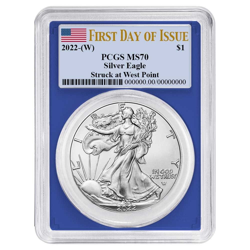 2022年 (W) 1ドル 1オンス アメリカン シルバー イーグル PCGS MS70