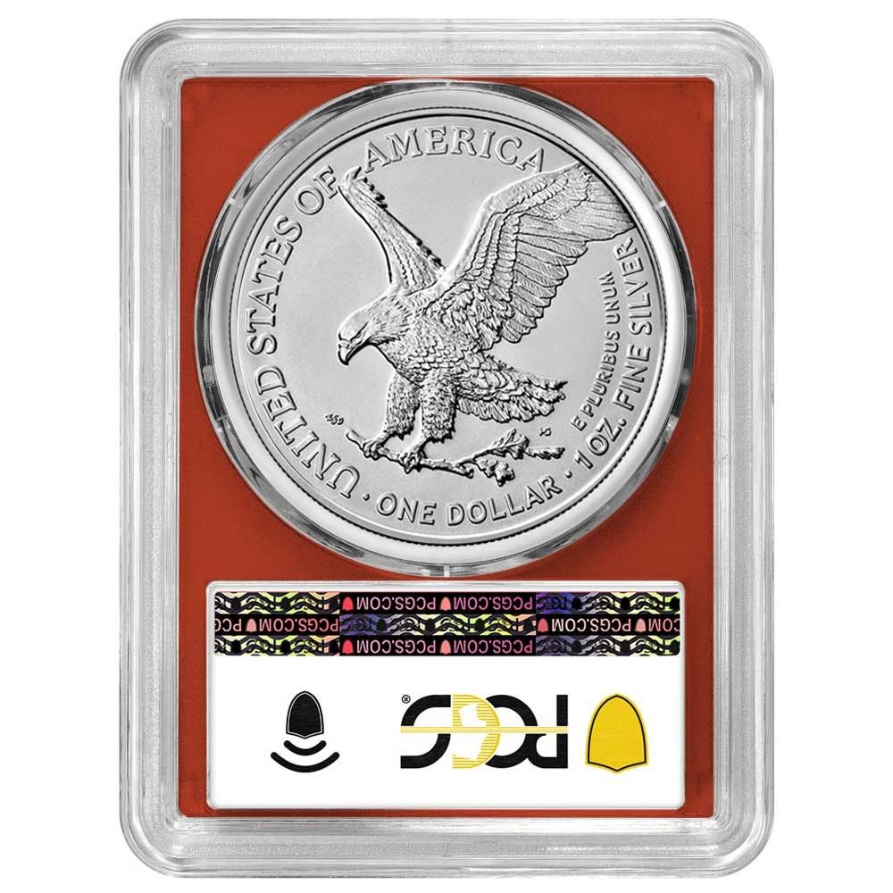 2026年 1ドル 1オンス アメリカンシルバーイーグル PCGS MS 70 FDOI ブルーラベル レッドフレーム