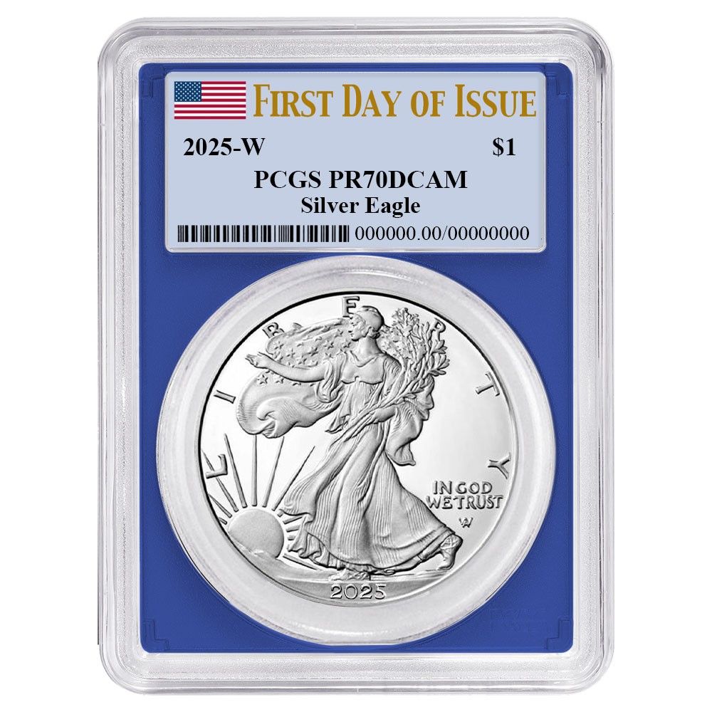 アメリカ　イーグル銀貨　２０１８年　PCGS PR70DCAM 2025-W $1 1オンス プルーフ アメリカンシルバーイーグル PCGS