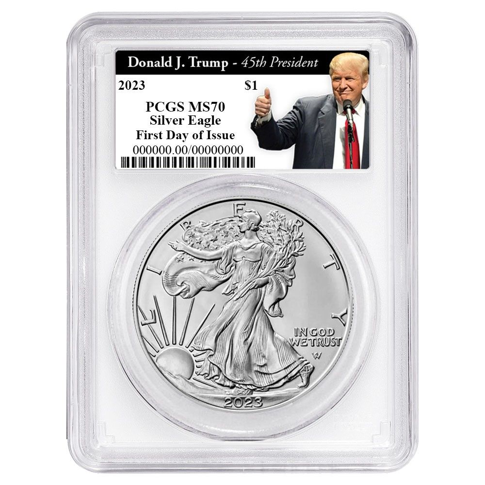 2023年 1ドル 1オンス アメリカンシルバーイーグル PCGS MS70 FDOI