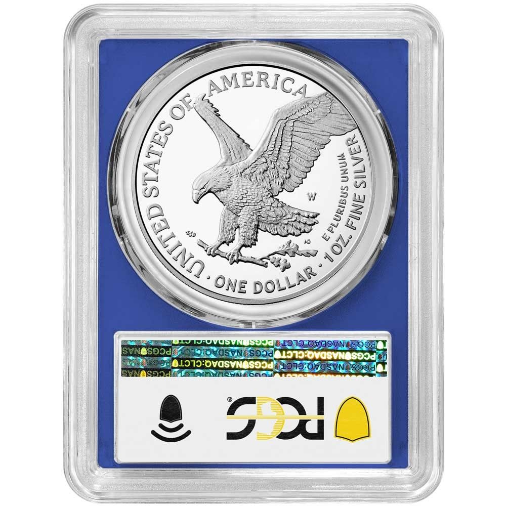 2025 W 1 1オンス プルーフ アメリカンシルバーイーグル PCGS ブルーラベル ブルーフレーム