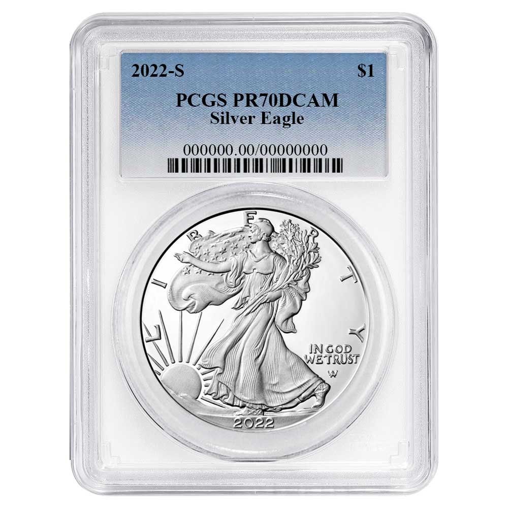 2025-S 1 1オンス プルーフ アメリカンシルバーイーグル PCGS ブルーラベル ホワイトフレーム