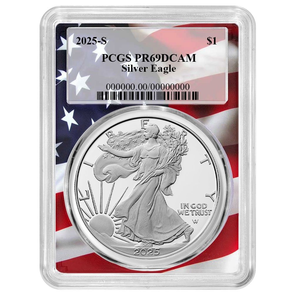 2025-S 1 1オンス プルーフ アメリカンシルバーイーグル PCGS 旗枠