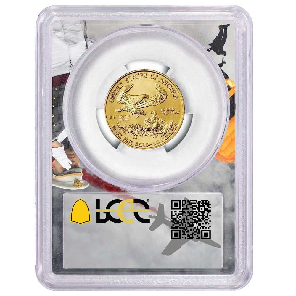 2021年 10ドル 1 4オンス T アメリカンゴールドイーグル PCGS MS 70 FS ウェストポイントフレーム