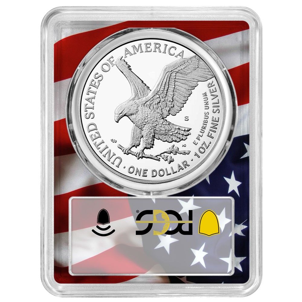 2025 S 1 1オンス プルーフ アメリカン シルバー イーグル PCGS 旗枠