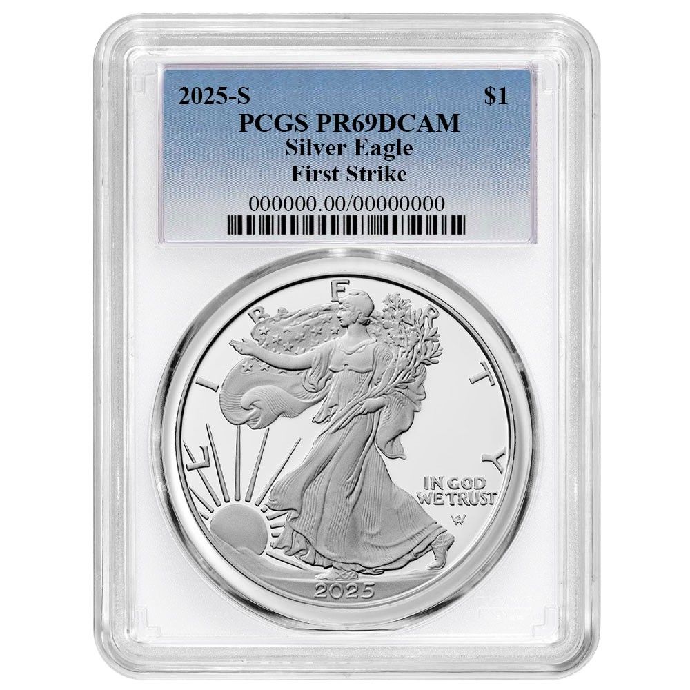 2025-S 1 1オンス プルーフ アメリカンシルバーイーグル PCGS FS ブルーラベル ホワイト