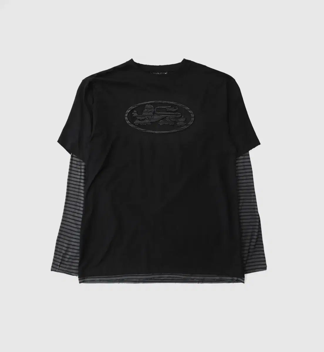 S バッドブラッド ミスティック レイヤード ロングスリーブ ブラック ストライプ