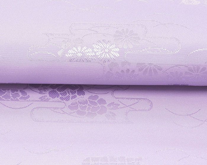 ポリエステル 霞露芝四季花地紋